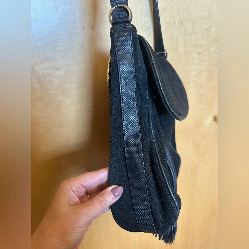 BOTTEGA VENETA Shoulder Bag suede Vintage Bucket Bag black - Picture 7 of 16